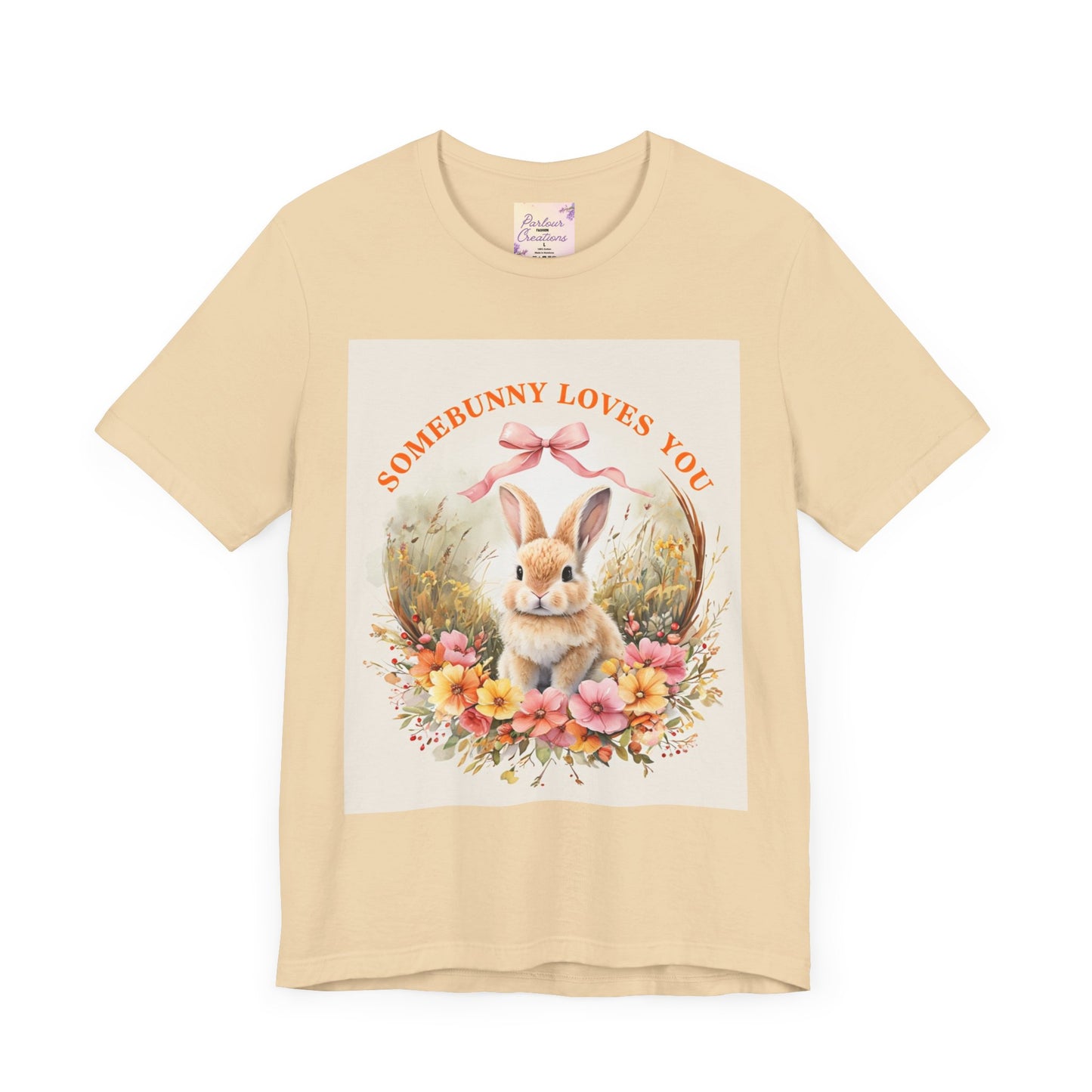 Somebunny Loves You Tee, Vintage Rabbit T-Shirt for Easter, Spring Fashion, Gift for Bunny Lovers, Cute Floral Design