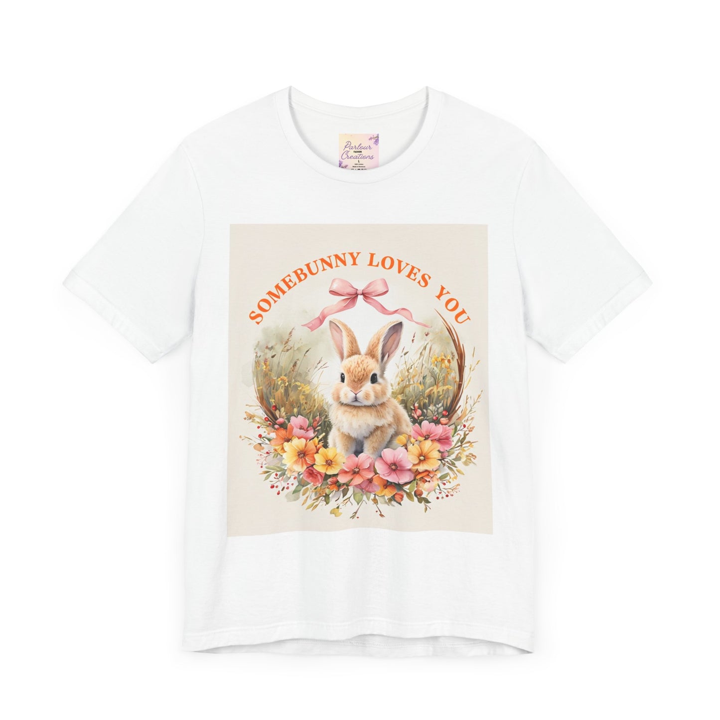 Somebunny Loves You Tee, Vintage Rabbit T-Shirt for Easter, Spring Fashion, Gift for Bunny Lovers, Cute Floral Design