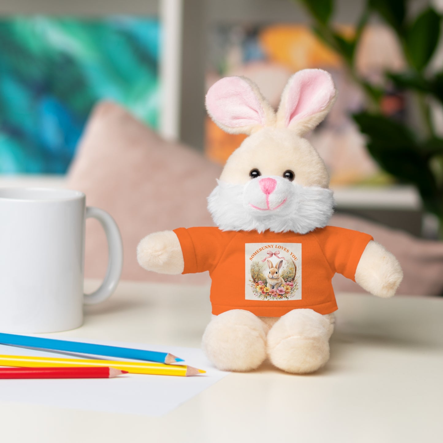 Personalized Stuffed Animal with Tee - ‘Somebunny Loves You’ Bear