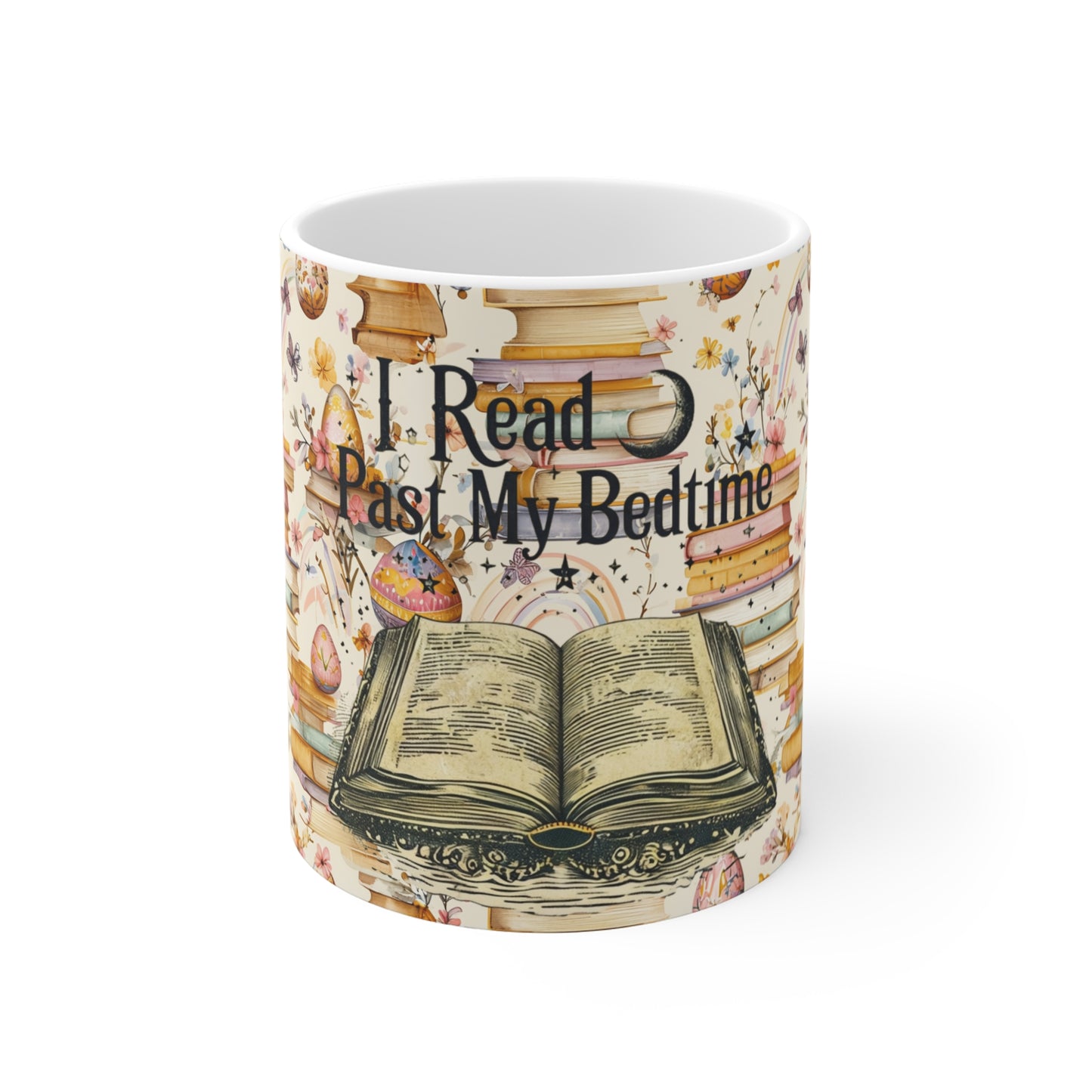 Literary Lovers Mug - I Read Past My Bedtime Design, Cozy Gift for Bookworms, Reading Gift, Bibliophile Mug, Book Club Essential