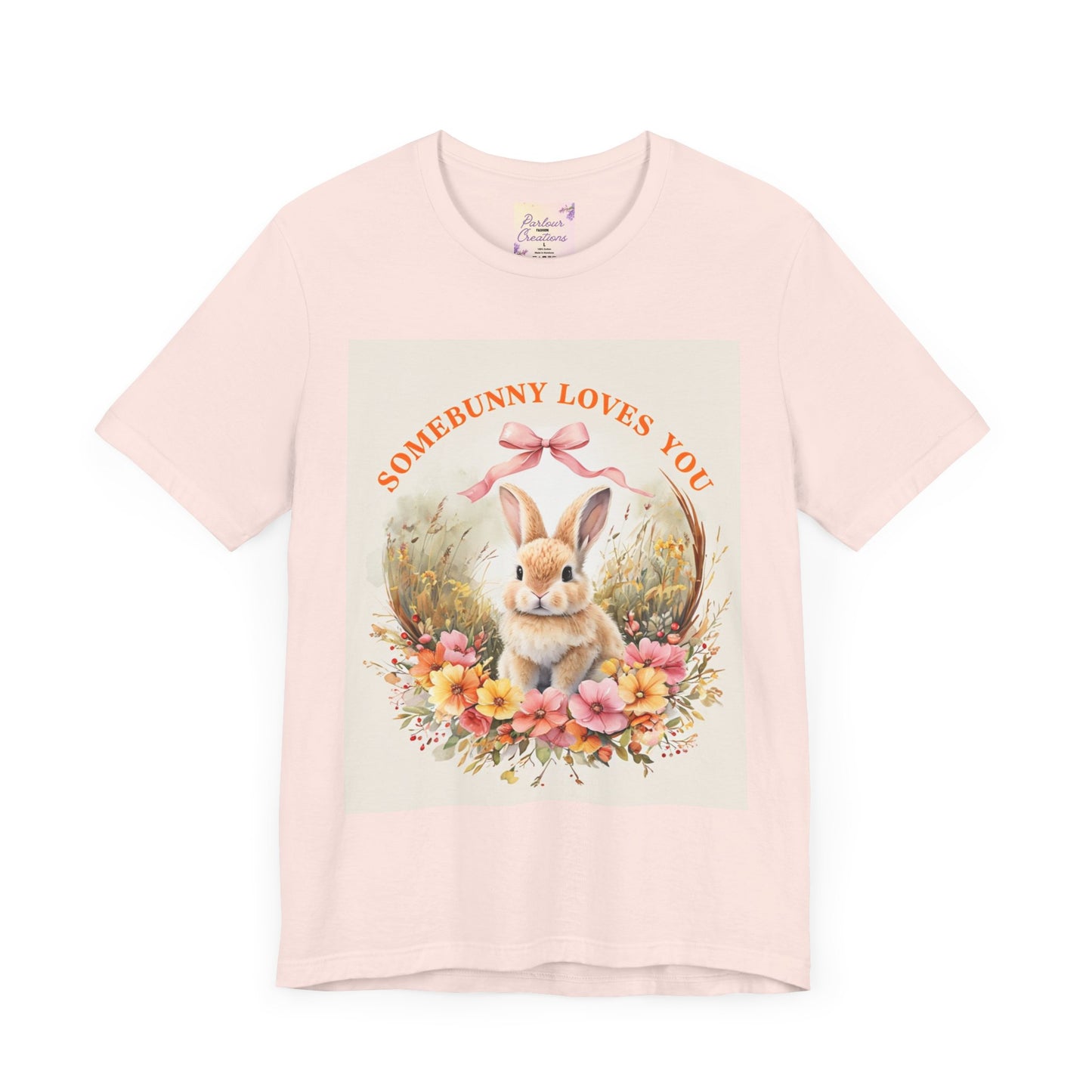 Somebunny Loves You Tee, Vintage Rabbit T-Shirt for Easter, Spring Fashion, Gift for Bunny Lovers, Cute Floral Design