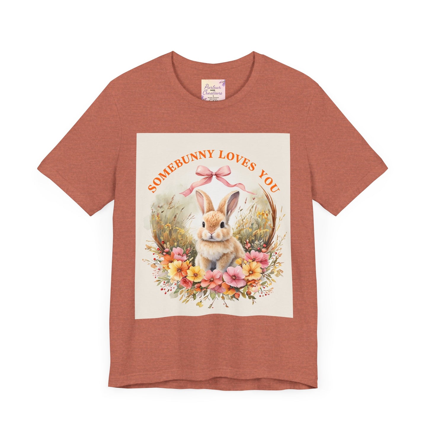 Somebunny Loves You Tee, Vintage Rabbit T-Shirt for Easter, Spring Fashion, Gift for Bunny Lovers, Cute Floral Design
