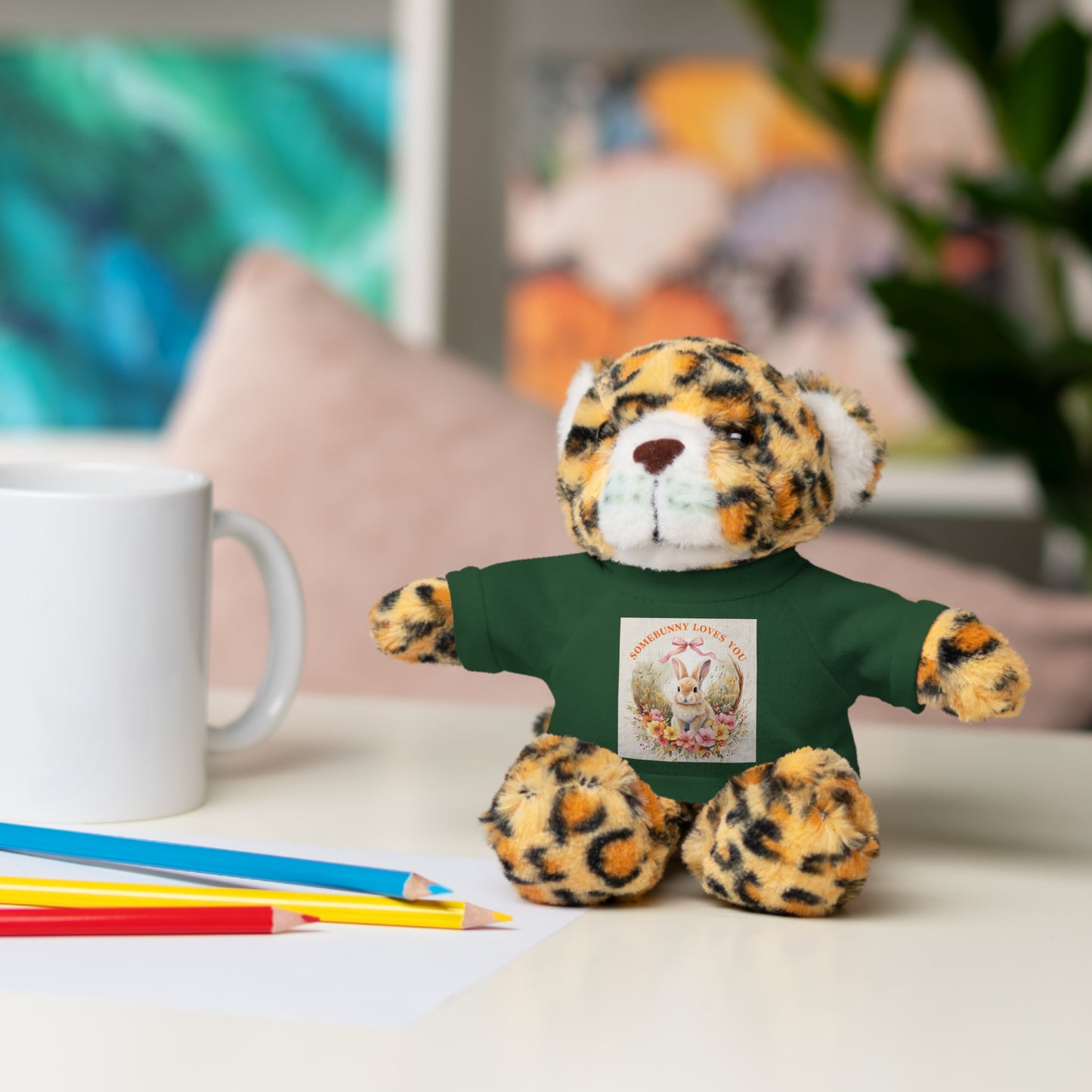 Personalized Stuffed Animal with Tee - ‘Somebunny Loves You’ Bear