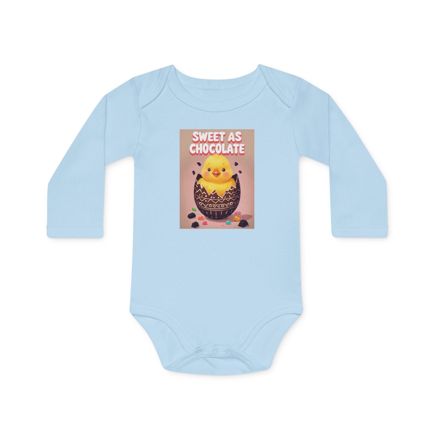 Sweet as Chocolate Baby Long-Sleeve Organic Bodysuit