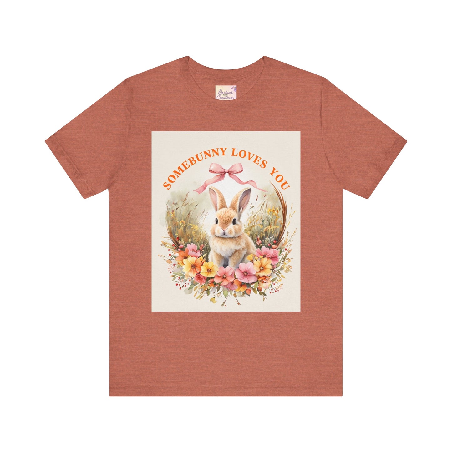 Somebunny Loves You Tee, Vintage Rabbit T-Shirt for Easter, Spring Fashion, Gift for Bunny Lovers, Cute Floral Design