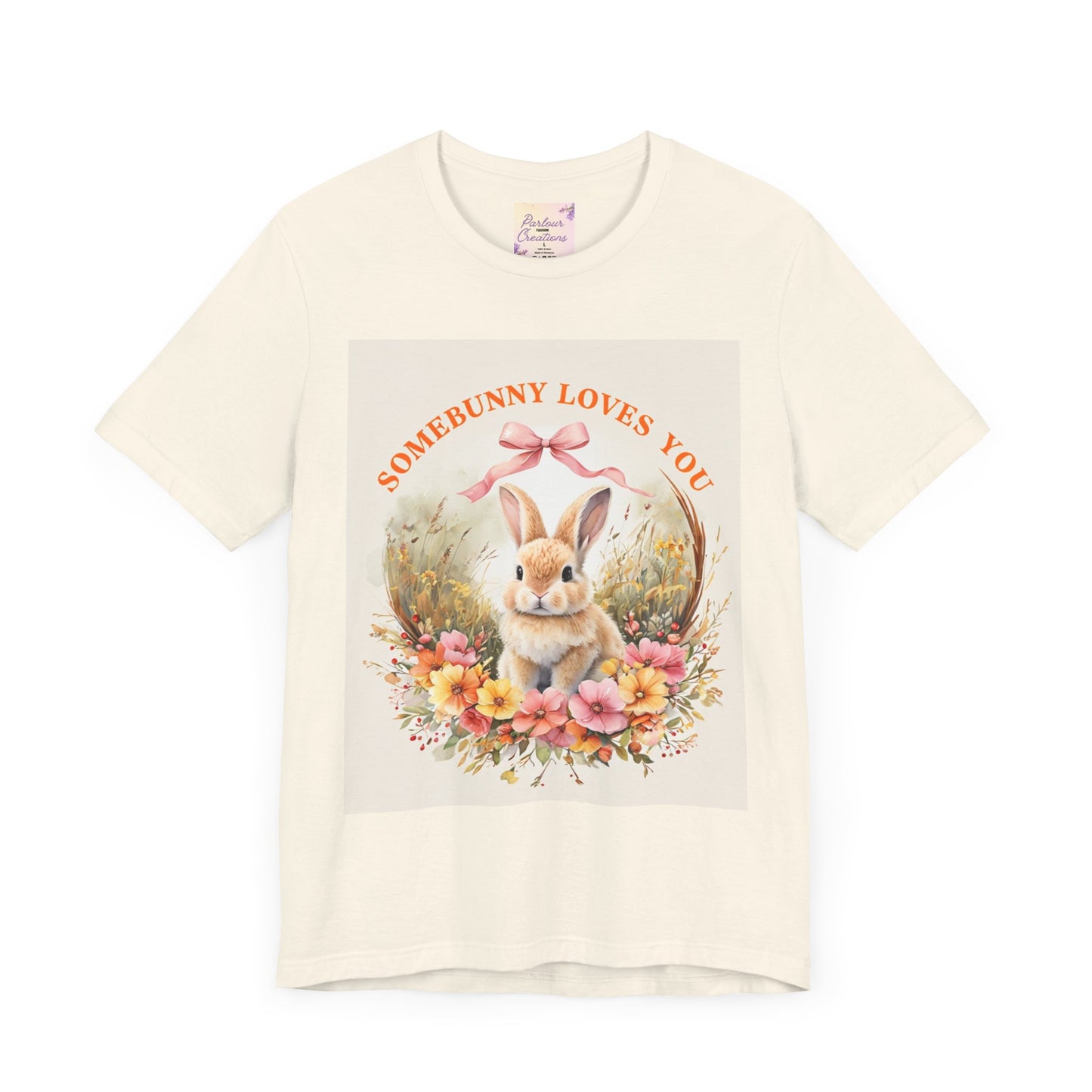 Somebunny Loves You Tee, Vintage Rabbit T-Shirt for Easter, Spring Fashion, Gift for Bunny Lovers, Cute Floral Design