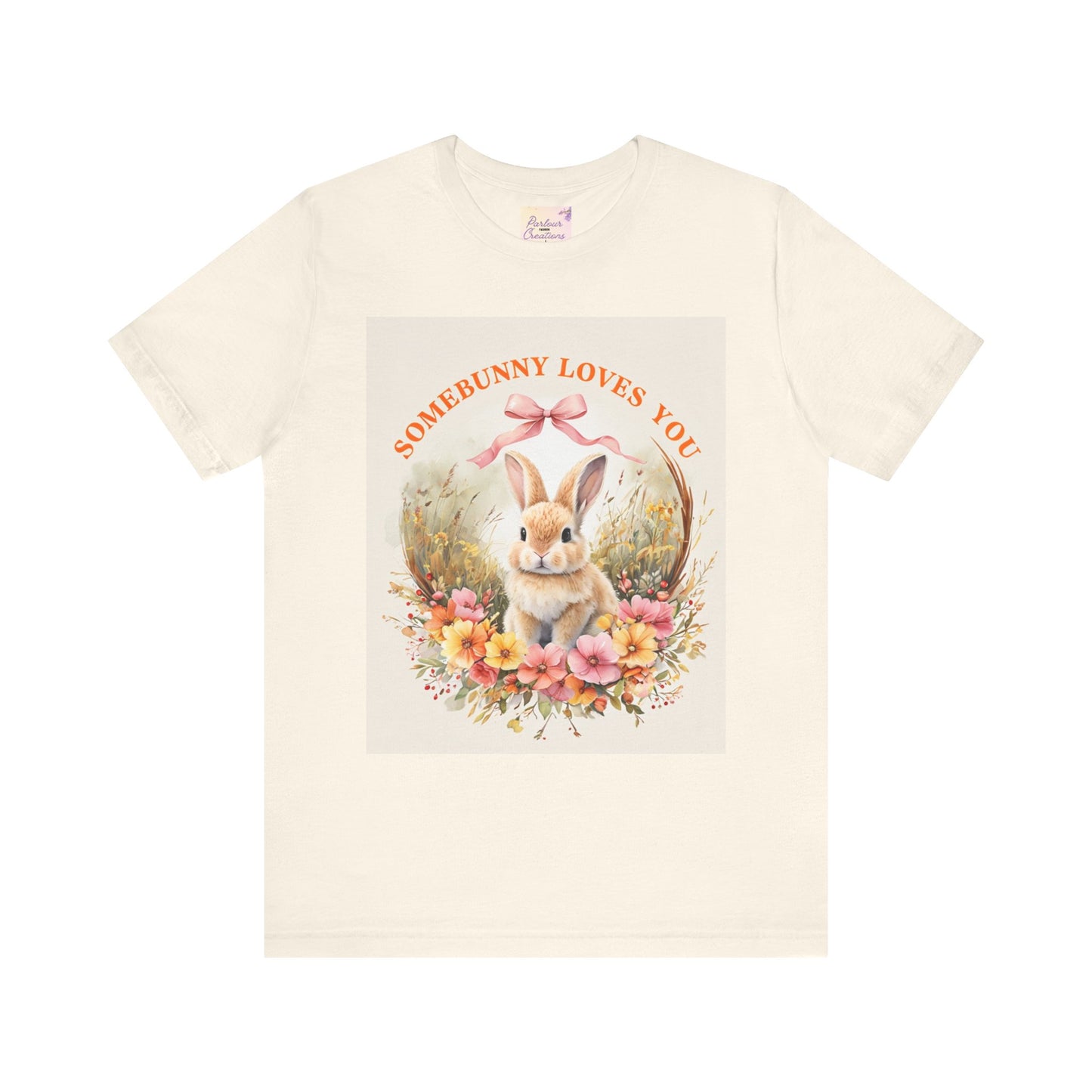 Somebunny Loves You Tee, Vintage Rabbit T-Shirt for Easter, Spring Fashion, Gift for Bunny Lovers, Cute Floral Design