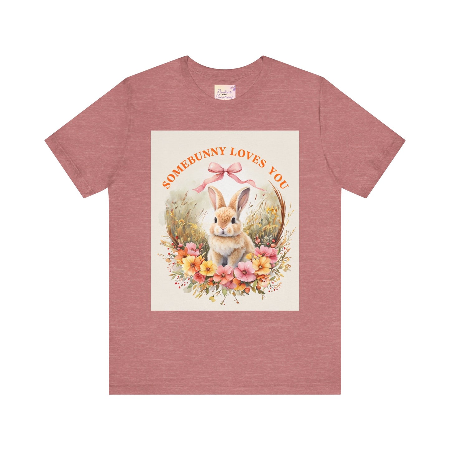 Somebunny Loves You Tee, Vintage Rabbit T-Shirt for Easter, Spring Fashion, Gift for Bunny Lovers, Cute Floral Design