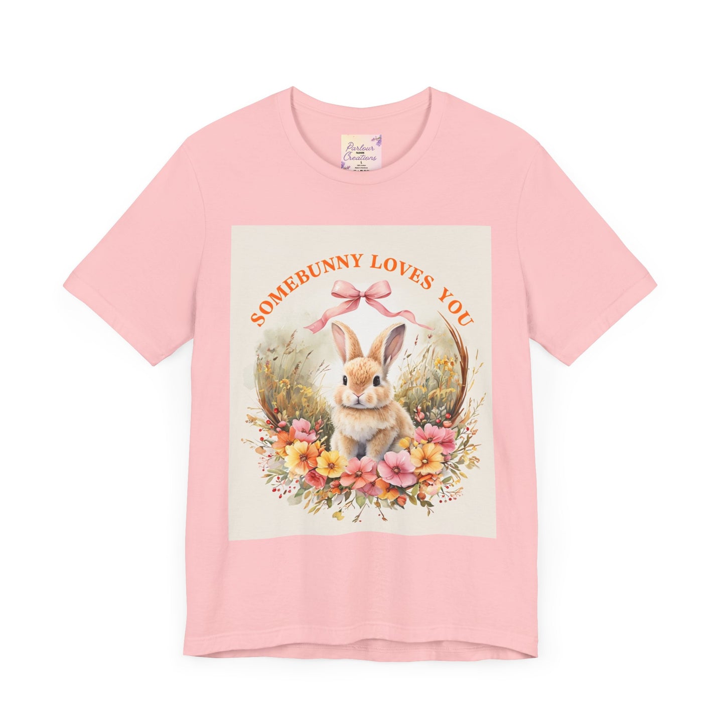 Somebunny Loves You Tee, Vintage Rabbit T-Shirt for Easter, Spring Fashion, Gift for Bunny Lovers, Cute Floral Design