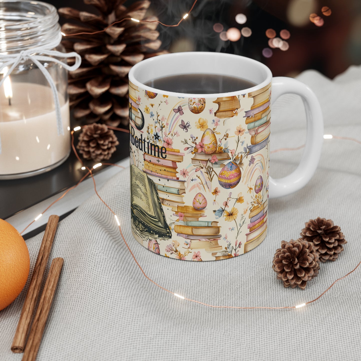 Literary Lovers Mug - I Read Past My Bedtime Design, Cozy Gift for Bookworms, Reading Gift, Bibliophile Mug, Book Club Essential