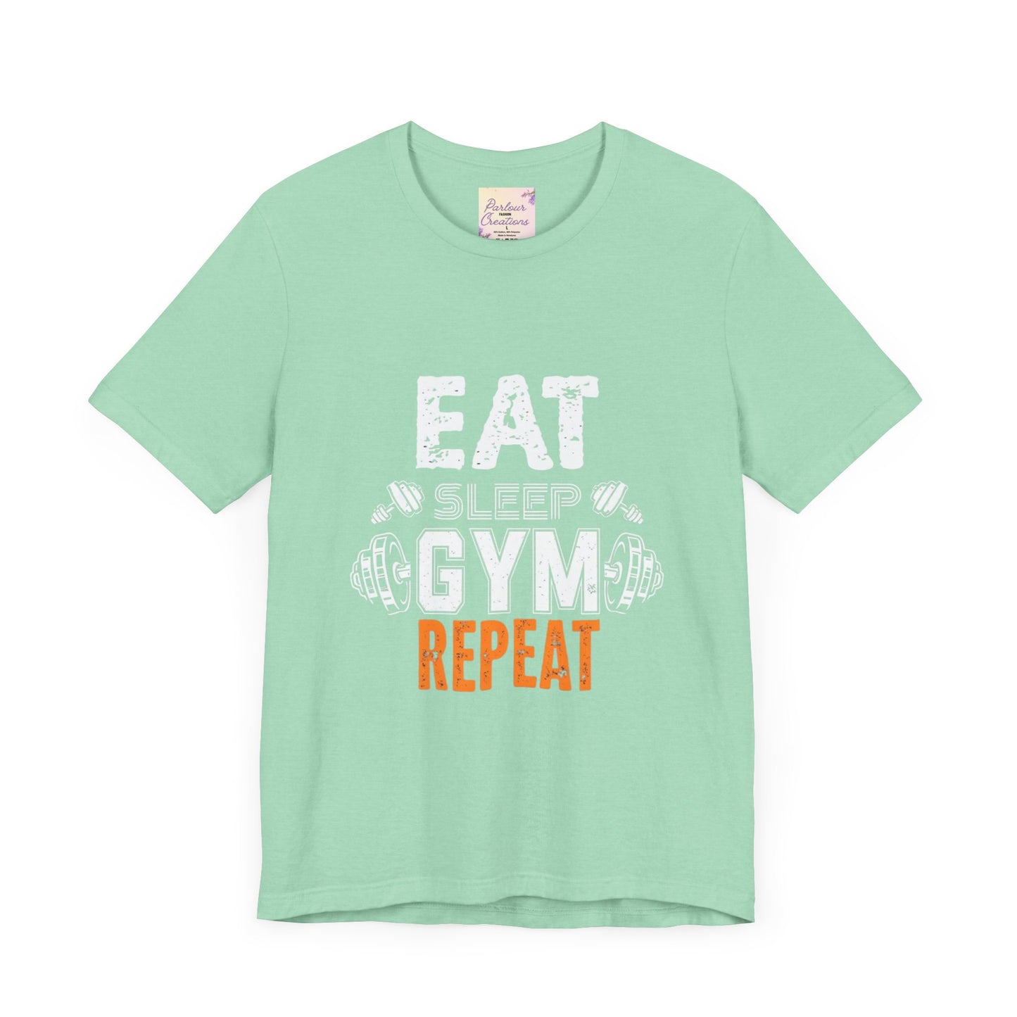 Fitness Motivation Tee, Eat Sleep Gym Repeat Shirt, Workout Apparel, Gifts for Gym Lovers, Casual Wear, Exercise Top