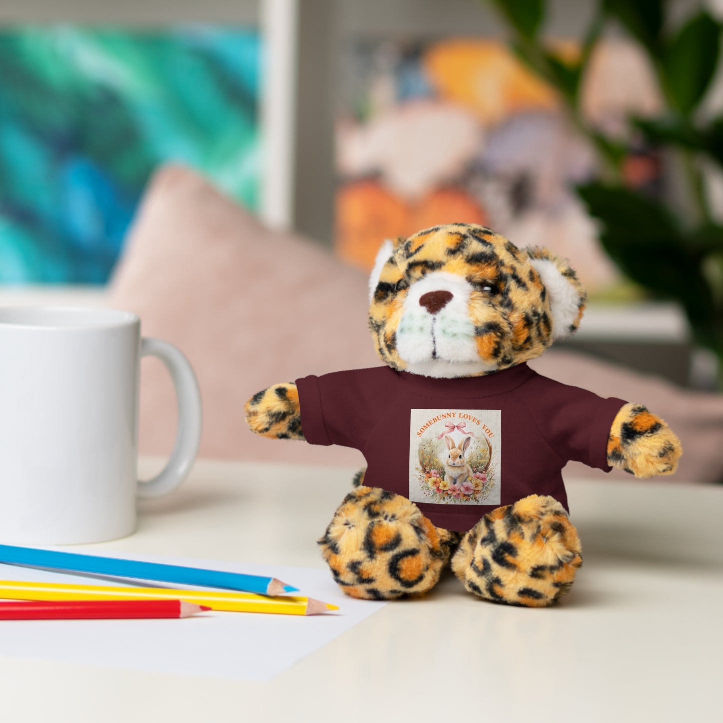 Personalized Stuffed Animal with Tee - ‘Somebunny Loves You’ Bear