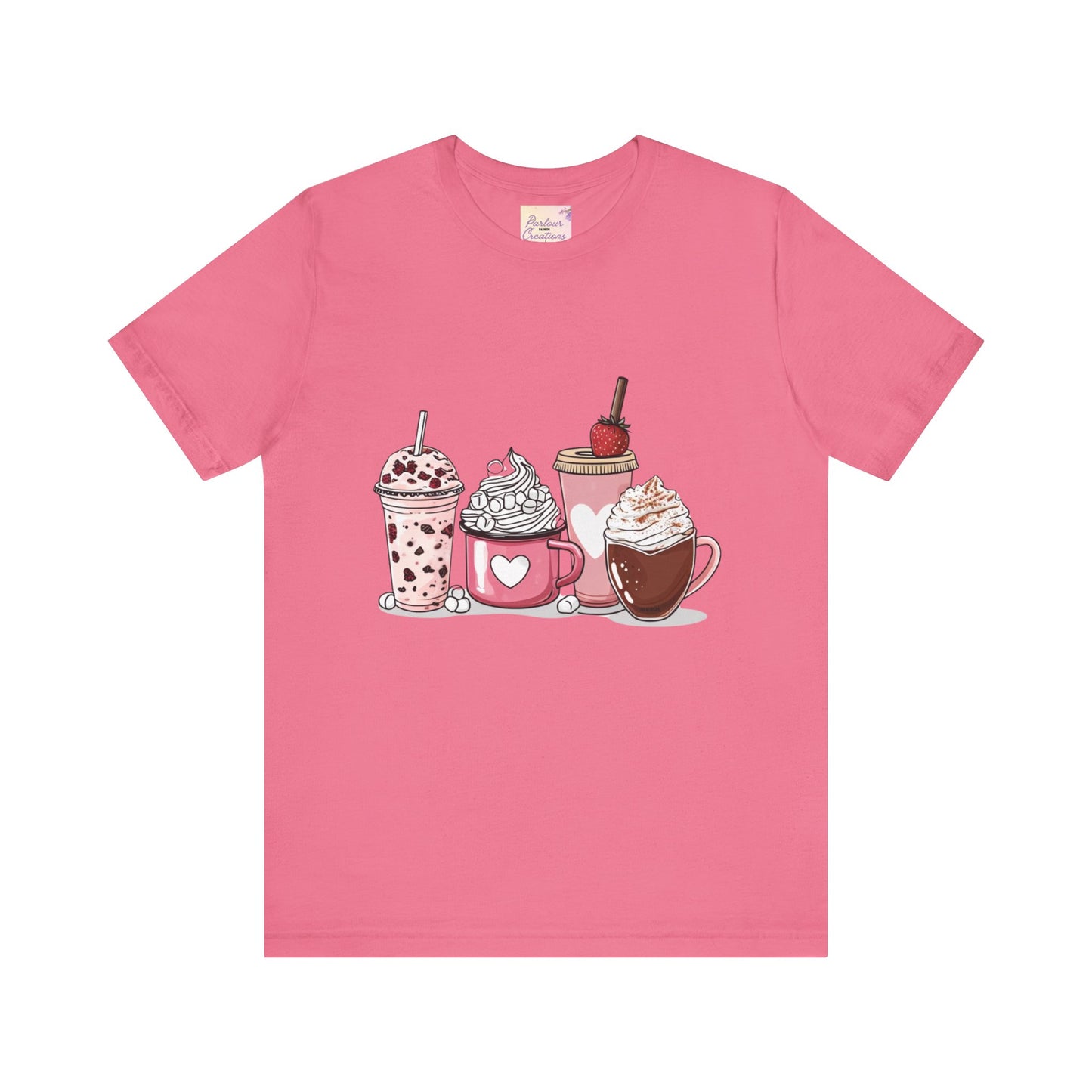 Valentine Coffee Lover Unisex Tee, Personalized Gift Shirt, Short Sleeve Top for Valentine's Day